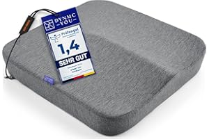 DYNMC YOU Cojín de asiento ergonómico para silla de oficina - Dureza media H3 - PRUEBADO MUY BIEN - [DESARROLLADO CON FISIOTERAPEUTAS] - Alivia la tensión de la espalda y aumenta la comodidad al sentarse