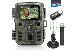 RECORCAM Camara Caza Nocturna 20MP 1080P Camara Fototrampeo Detección de Movimiento Pantalla LCD de 2.0 Camara de Caza Nocturna Infrarrojo y Impermeable IP65 Camara Trampa para Observación de Vida Silvestrer