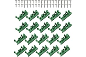 OUSSEE Hutschienen Adapter Set, 20 Stück(10 Sätze) PCB DIN C45 Schiene Leiterplatte Montage Halter mit 40 Schrauben DIN-Schienen-Montageadapter Leiterplatten-Montagehalterung Halter-Clip, 35mm