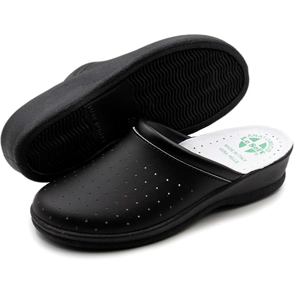 Pantofole Donna In Vera Pelle Con Zeppa Anatomica – Made In Italy E Suola Antiscivolo