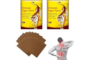 BAOSROY Patch Chauffant,Patch Anti Douleur,16PCS Patchs de Tigre Chinois,Patch Anti-douleur au Genou,Patchs Chauffants Anti-douleur,Patch de Soulagement Douleur Tigre, Pour Douleurs Cou,Nuque,Epaules