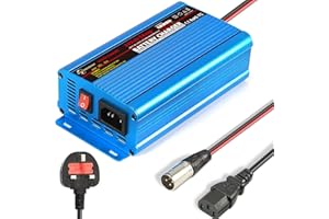 MOUDENSKAY 24V 5A Smart Automatic Battery Charger, Portable Battery Maintainer 24v battery charger for Car Boat Lawn Mower Marine Scooter Wheelchair Motorcycle eBike(Blue)