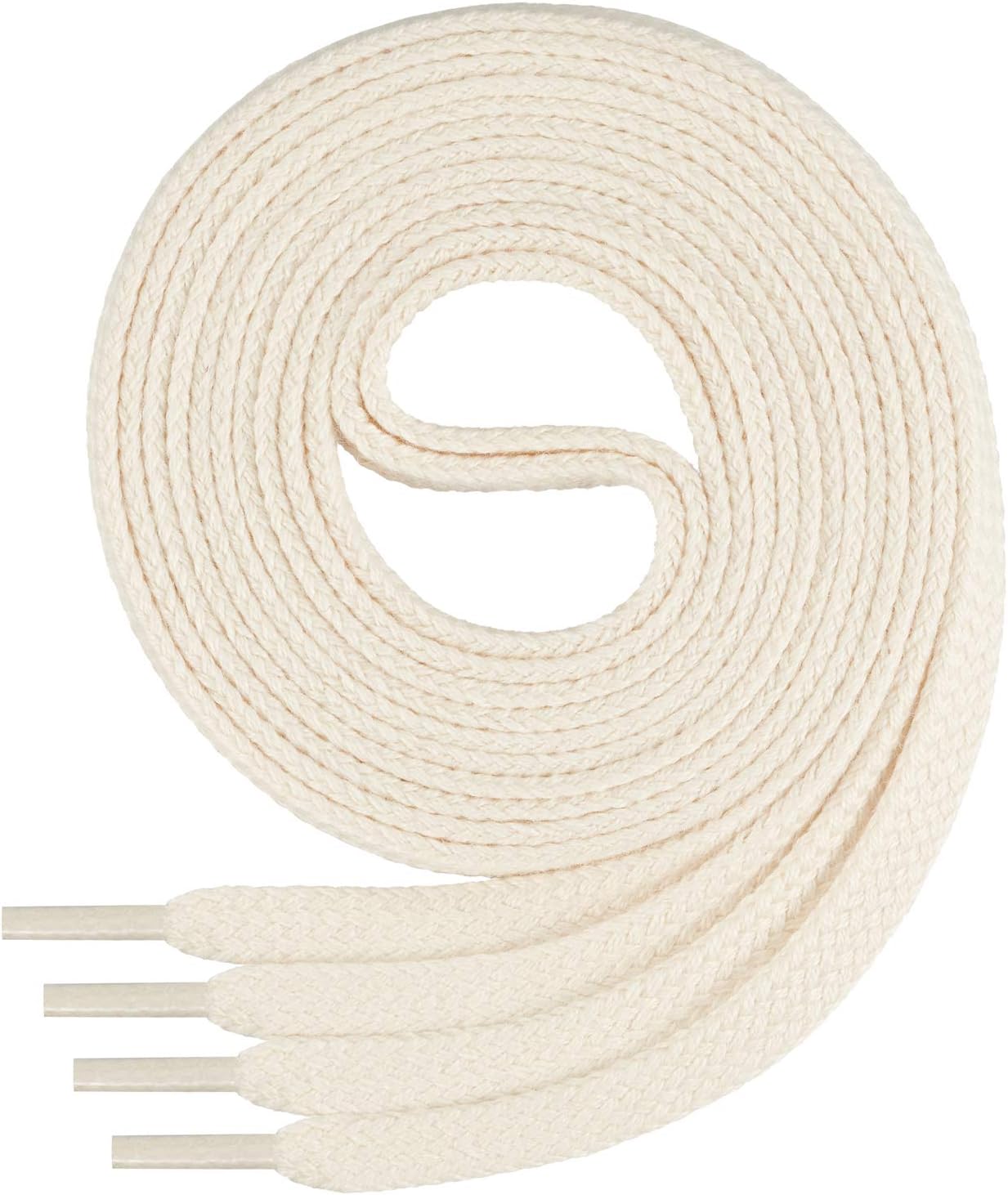 Di Ficchiano - Cordones planos de algodón 100% para zapatillas y calzado deportivo, muy resistentes, aprox. 7 mm de ancho, 45-200 cm de longitud, fabricado en Europa
