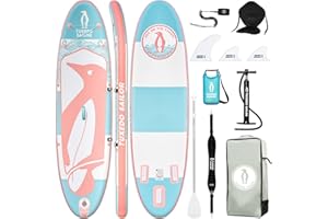 Tuxedo Sailor Stand Up Paddle Planche de Surf Sup Gonflable Complet Accessoires Paddle Gonflable Pagaie Réglable, Pompe, Sac à Dos de Voyage ISUP, Poids, Sac Étanche