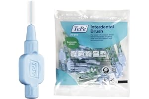 Brossettes Interdentaires TePe, Extra Souples, Bleu, 0.6mm/ISO 3, 20pcs, élimine efficacement la plaque dentaire entre les dents, pour espaces intermédiaires