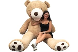 BANANAIR Orso Peluche Gigante, 100 a 340 cm - Assemblato in Francia, Certificato CE - Morbido e Soffice, Abbracci Garantiti - Il Regalo Perfetto per Compleanni e Altre Celebrazioni (260 cm)