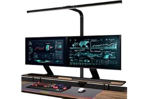 EYOCEAN Lampa biurkowa LED z automatycznym ściemnianiem, 80 cm lampa stołowa zaciskana z regulacją temperatury barwowej, ochrona oczu