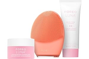 FOREO Bundle Limpieza Profunda LUNA 4 - Cepillo limpiador facial + Limpiador LUNA Micro-Foam Cleanser 2.0 100 ml + Balsamo desmaquillador LUNA 75 ml - Masajeador facial electrico reafirmante