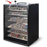 Miniaturen-Transportkoffer für Sammlerstücke, Holz-Miniaturen Aufbewahrungs- und Vitrinenkoffer für Figuren und Actionfiguren