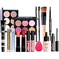 FantasyDay All-in-one Makeup Set Gift Surprise | Full Makeup Kit for Women Multipurpose Essential Starter Bundle Include Eyeshadow Palette Lipstick Blush Concealer Face Powder Eyeliner Mascara Brush