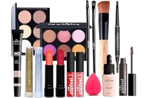 FantasyDay All-in-one Makeup Set Gift Surprise | Full Makeup Kit for Women Multipurpose Essential Starter Bundle Include Eyeshadow Palette Lipstick Blush Concealer Face Powder Eyeliner Mascara Brush