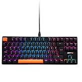 Gameagle Mekanik Hissiyatlı Kablolu RGB Gaming Klavye, 89 Tuşlu Tenkeyless Kompakt Tasarım Oyuncu Klavyesi, FPS Oyuncu Ekipma