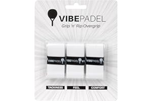 VIBEPADEL - Grip 'n' Rip Padel Overgrip - Non Slip Tacky Feel Overgrip for Padel Racket, Pickleball, Squash, Badminton - 3 Pack - Multiple Colours - Ideal Padel Accessory & Gift