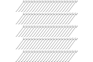 TESIN 100 Pack Peg Board Shelving Hooks, Stainless Steel Pegboard Hooks, Metal Display Hooks, Hanging Peg Board Holders Wall Hooks for 1/8 and 1/4 Pegboard for Garage Storage Organizer (8 Inch)