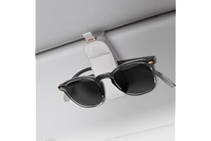 Spigen Tesla Model Y y Model 3 2024 Highland 2025 Universal [Cuero Vegano Premium] Clip de Silicona Soporte para Gafas de Sol Coche, Compatible con BMW, Etc - Paquete de 2, Gris