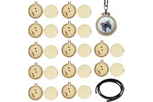 dancepandas Mini Telaio da Ricamo 30PCS Telaio da Ricamo in Legno Rotondo Punto Croce Anello per Cornici Artigianali e Sospese
