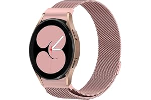 ANNYOO Pasek do zegarka Samsung Galaxy Watch 4 40 mm 44 mm / Galaxy Watch 4 Classic 42 mm 46 mm, stal nierdzewna, metalowa bransoletka dla kobiet/mężczyzn