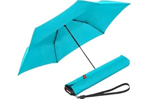 Knirps Taschenschirm Ultra US.050 Slim Manual – Ultra leicht und flach – Sturmfest – Windproof – 21 cm – Aqua