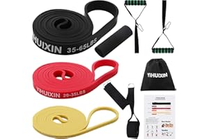 LCXCXY Zestaw taśm oporowych z 3 poziomami oporu, z uchwytem na drzwi, pokrowcem ochronnym, torbą do przenoszenia i instrukcją treningową, taśmy oporowe do fitnessu, jogi, treningu siłowego,