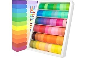 BUTITTCRAFT 60 Rollen Washi Tape Set - 15mm regenbogenfarbenes Masking Tape, dekoratives Band für Bullet Journaling, Scrapbooking, DIY Kunst & Handwerk, Vision Board, Urlaubsdekoration