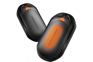 BOSONER Handwärmer Elektrisch Taschenwärmer Wiederaufladbar: 2er-Set 6000mAh Elektrischer Handwärmer USB Aufladbar Tragbare Taschenheizung Ideal Warmes Geschenk für Männer Frauen
