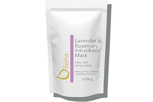 OÏLÉNA Masque Anti Pollution Lavande et Romarin Femme Active Masque Peel-Off Masque d'Alginate gelifiant en poudre 200 g Masque Visage Exfoliant Hydratant