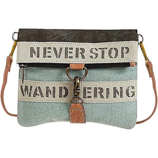 Guy Harvey Blue Sea Turtle Crossbody Bag - Cotton Canvas Shoulder Bag With Interior Pocket - View #5