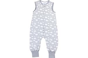 TupTam Schlafsack mit Füßen – Ganzjahresschlafsack Baby 2.5 TOG aus Baumwolle, OEKO-TEX zertifiziert