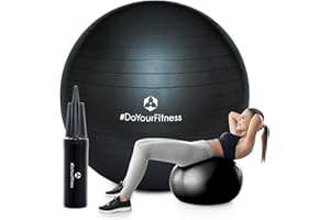 ‎#DOYOURFITNESS #DoYourFitness Gymnastikball inkl. Ballpumpe | Fitness Sitzball in 55cm bis 85cm | Anti-Burst | Trainingsball Yoga Pilates Gym & Büro | Fitnessball & Balance für Core-Training [Schwangerschaft Ball]