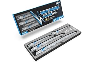 EZARC Juego de 12 hojas de sierra alternativa para podar madera, hojas de sierra de poda para árboles, corte de madera/húmeda con caja organizadora, duraderas y afiladas