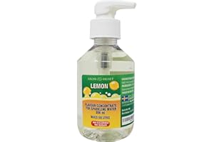 AROMHUSET Citron Sparkling Water Flavouring Drops 200ml - With Pump Bottle - Makes 100 Litres with 1-500 - Zero Sugar & No Calories - Just Add 2 Pumps to 1 Litre Sparkling Water