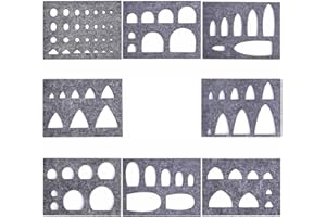 Yushen Wool Felt Mold Template Kits for Plush Toy Ears Eyes Nose Making Supplies Tools Crafts Pack of 8