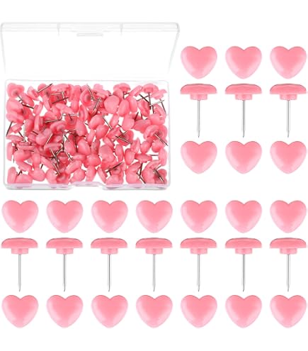30 Bunte Herz-Reißzwecken – Süße Pinnnadeln Für Pinnwand, Korktafel & Deko