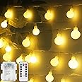 Litehom Outdoor String Lights, 16.5 Feet 40 LED Lights with Remote 8 Modes Battery Operated Ball Fairy Light for Bedroom, Xmas Tree, Decor, Diwali Decpration Light (Warmwhite 40 Ball with Remote)