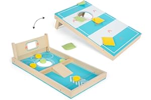small foot Cornhole e Sling Puck in legno "Active", gioco 2 in 1 per tutta la famiglia, dai 5 anni in su, 12481