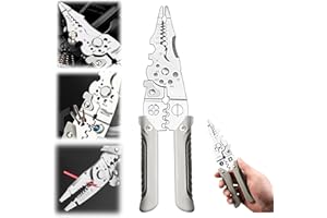UAZEO 27 in 1 Multifunctional Wire Stripper Crimper Cable Cutter Pliers,Multifunctional Wire Stripper Pliers,Electrical Wire Stripper Electricians Pliers,Electrical Wire Cutters Cable Stripping Tool (1/Set)