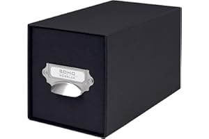 ‎RÖSSLER Rössler SOHO CD-Schubladenbox | Schubladen-Aufbewahrungsbox | Organizer mit Schublade | Storage Box | Aufbewahrung & Organisation | (BxHxT): 143 x 158 x 261 mm | 1 Stück | Farbe: Schwarz
