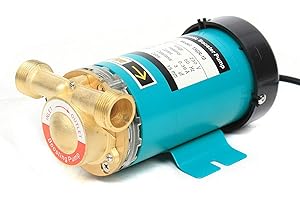 FUTCHOY Pompa booster 90/120 W, pompa di circolazione 25 l/min, pompa ad aumento della pressione, uscita 19 mm, pompa di gonfiaggio automatica per giardino e pompa ad alta pressione (120 W)