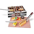 Melissa & Doug BBQ Grill & Serve Toy | Play Food | Wooden Toy | Pretend Play | Montessori Toys | 3+ | Gift for Boy or Girl