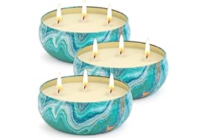 NALIKOSTY 36Oz Candele Citronella Esterno, Citronella Candle Large 3x 12 OZ, Candele Cera Soia Naturale, Candele Interni Esterni per Terrazza Giardino Balcone Campeggio