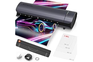 Qfun Plastifieuse A3, Machine à Plastifier avec 30 Feuilles Plastifieuse A3 A4 A5 A6，Machine a Plastifier avec Massicot，Plastifieuse a3 a4 a5 pour Maison, École, Bureau, Famille, Document, Photo