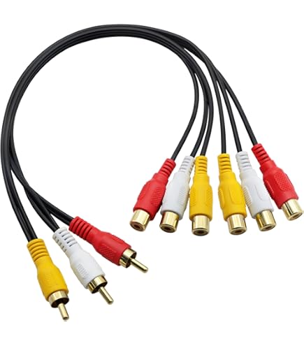 Cavo Sdoppiatore A Y Per Adattatore Per Altoparlante Audio RCA Maschio Da 2 Pezzi Da 6 Pollici A 2 RCA Femmina Acquista In Modo Economico - Spedizione Gratuita, Recensioni Reali Con Foto - Foto 6