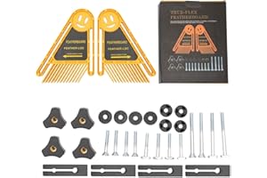 LAOSEP Doppel Federbrettern, Tischsägen-Federbrett- Feder Loc Board Set, Featherboard Tischsäge Push Block ​für Tischsägen/Bandsägen/Frästische/Zäune Werkzeuge, 21,0 * 16,5 * 3,5 cm, Gelb