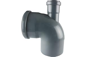 MKK HT 90° Bogen DN 110 Einfach Doppel Abzweig DN 50 grau oben