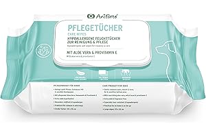 AniForte Pflegetücher für Hunde 100 Stück - XXL desodorierende Reinigungstücher mit Frischeverschluss, hypoallergen, mild, reißfest, natürliche Reinigung, Dog Wipes