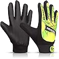 Vector X Practice Soccer Goalie Goalkeeper Gloves for Kids Boys Children Football Gloves with Strong Grips Palms Made with Synthetic (Black-Green) (Size-4)