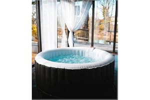 O'SPAZIA Spa Gonflable 4 Places Rond Ospazia - Diamètre : 185 cm - Filtre et bâche Inclus