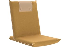 bonVIVO Easy III - Chaise de Méditation Rembourrée - Poignée Intégrée, Dossier Réglable, Chaise Pliable Polyvalente, Chaise de Sol pour Yoga, Maison, Bureau, Extérieur, Chaise de Plage Confortable
