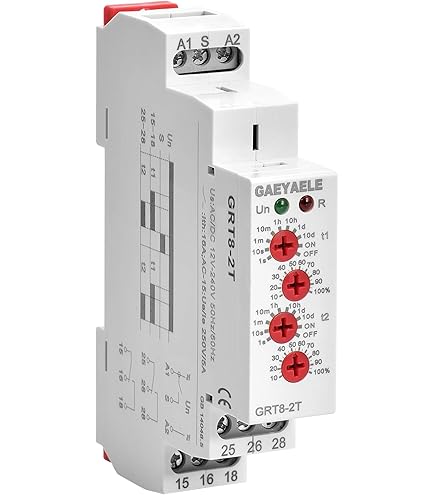 Relais temporisé - GRT8 - GRT8-M1 - 10 fonctions - Rail DIN 35MM - AC-DC 12V ~ 240V