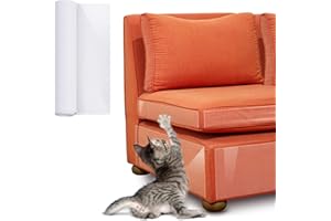 QUOTRE Protezione Graffi Gatto, 45CM x 3M Nastro Adesivo Trasparente Antigraffio Autoadesive PVC Nastro da Addestramento per Gatti e Cani per Tappeto Divano Porta